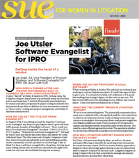 Joe Utsler in SUE Magazine
